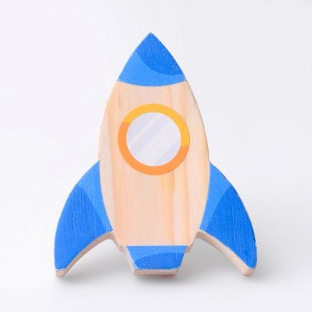 Handcrafted Pine Wood Rocket Knob